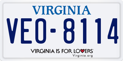 VA license plate VEO8114