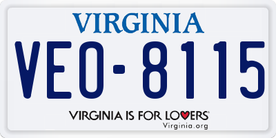 VA license plate VEO8115