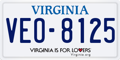 VA license plate VEO8125