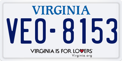 VA license plate VEO8153