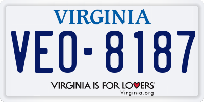 VA license plate VEO8187