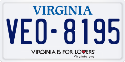 VA license plate VEO8195