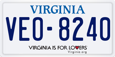 VA license plate VEO8240