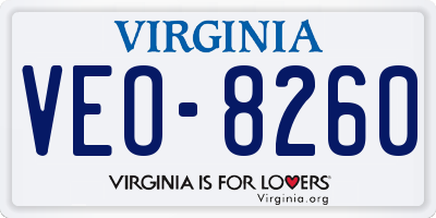 VA license plate VEO8260