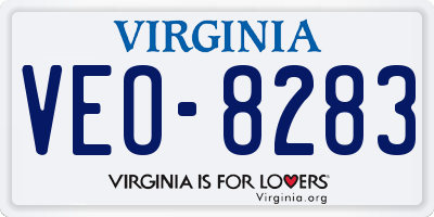 VA license plate VEO8283