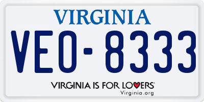 VA license plate VEO8333