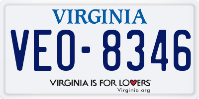 VA license plate VEO8346
