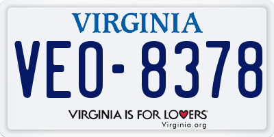 VA license plate VEO8378
