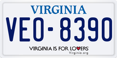VA license plate VEO8390