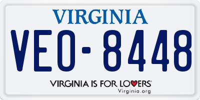 VA license plate VEO8448
