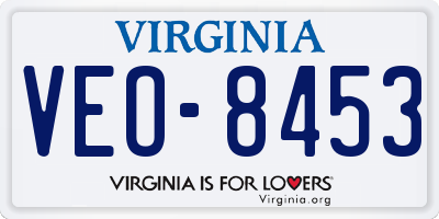VA license plate VEO8453