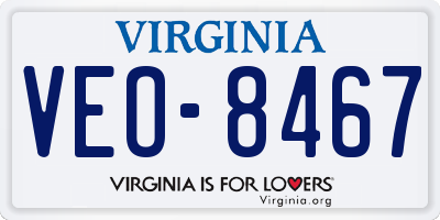 VA license plate VEO8467