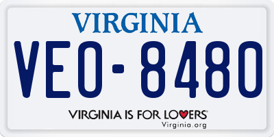 VA license plate VEO8480