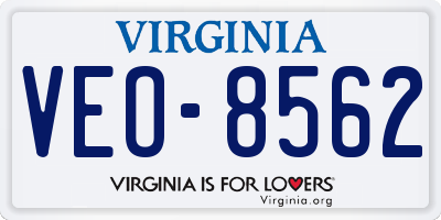 VA license plate VEO8562