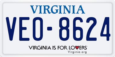 VA license plate VEO8624