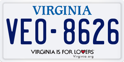 VA license plate VEO8626