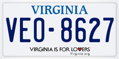 VA license plate VEO8627