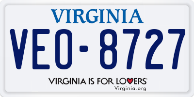 VA license plate VEO8727