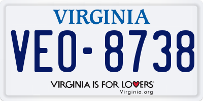 VA license plate VEO8738