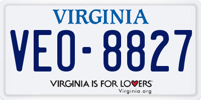 VA license plate VEO8827