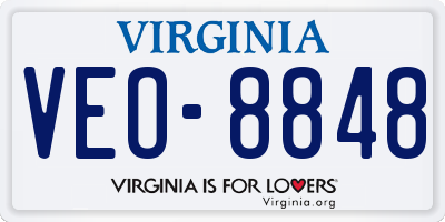 VA license plate VEO8848