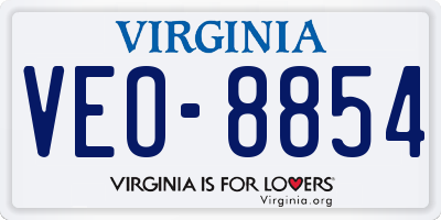 VA license plate VEO8854