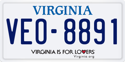 VA license plate VEO8891