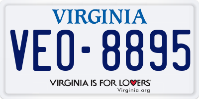 VA license plate VEO8895