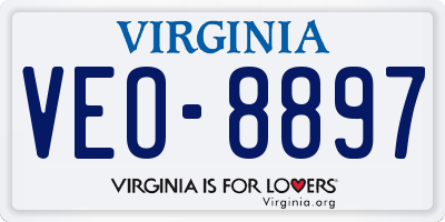 VA license plate VEO8897