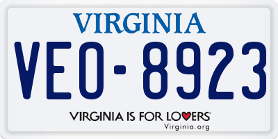 VA license plate VEO8923