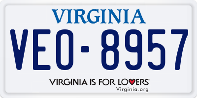VA license plate VEO8957