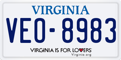VA license plate VEO8983