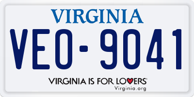 VA license plate VEO9041