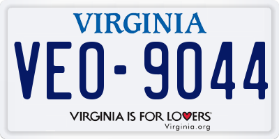VA license plate VEO9044