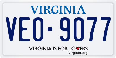 VA license plate VEO9077