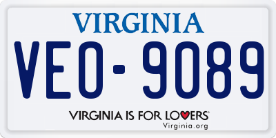 VA license plate VEO9089