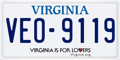 VA license plate VEO9119