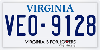 VA license plate VEO9128