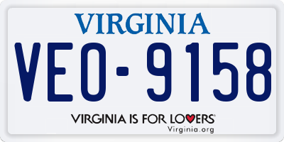 VA license plate VEO9158