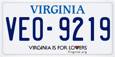 VA license plate VEO9219