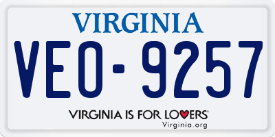 VA license plate VEO9257