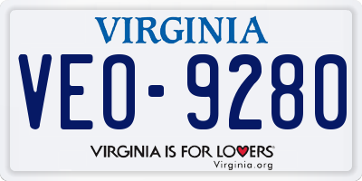 VA license plate VEO9280