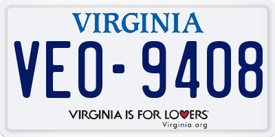 VA license plate VEO9408