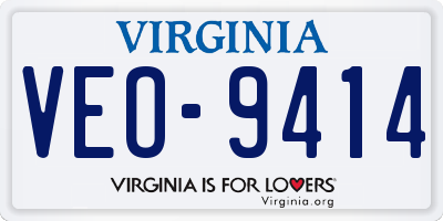 VA license plate VEO9414
