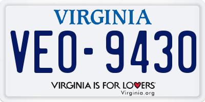 VA license plate VEO9430