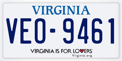 VA license plate VEO9461