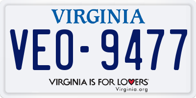 VA license plate VEO9477