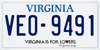 VA license plate VEO9491