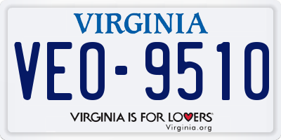 VA license plate VEO9510