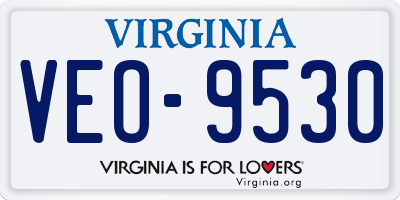 VA license plate VEO9530